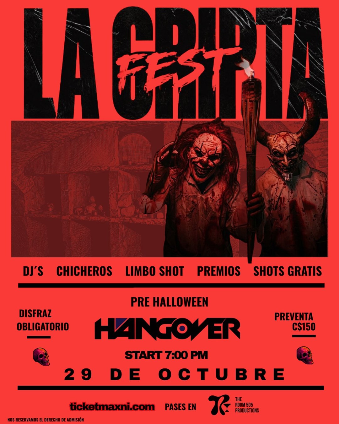 La Cripta Fest — 29 de octubre en Hangover